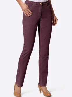 Hosen| Cordhose in Stretch-Qualität burgund