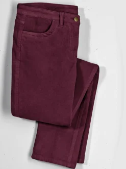 Hosen| Cordhose in Stretch-Qualität burgund