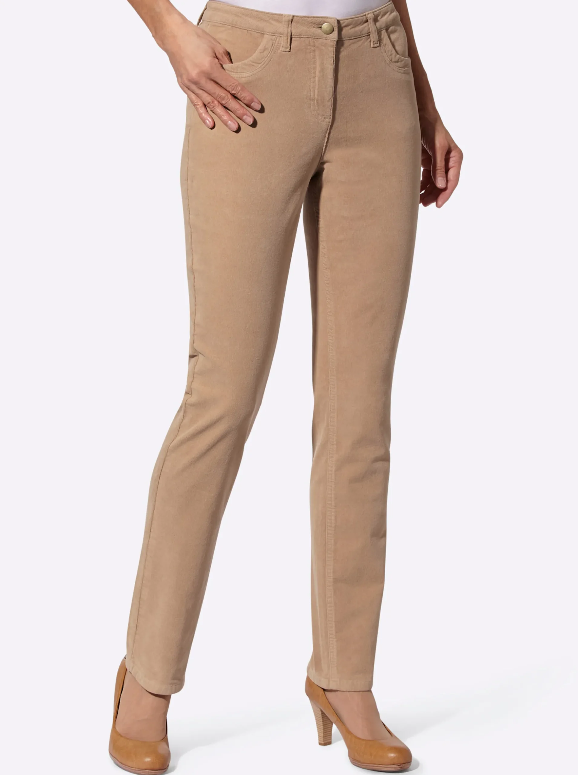 Hosen| Cordhose in Stretch-Qualität camel