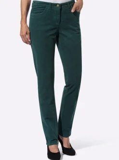 Hosen| Cordhose in Stretch-Qualität petrol
