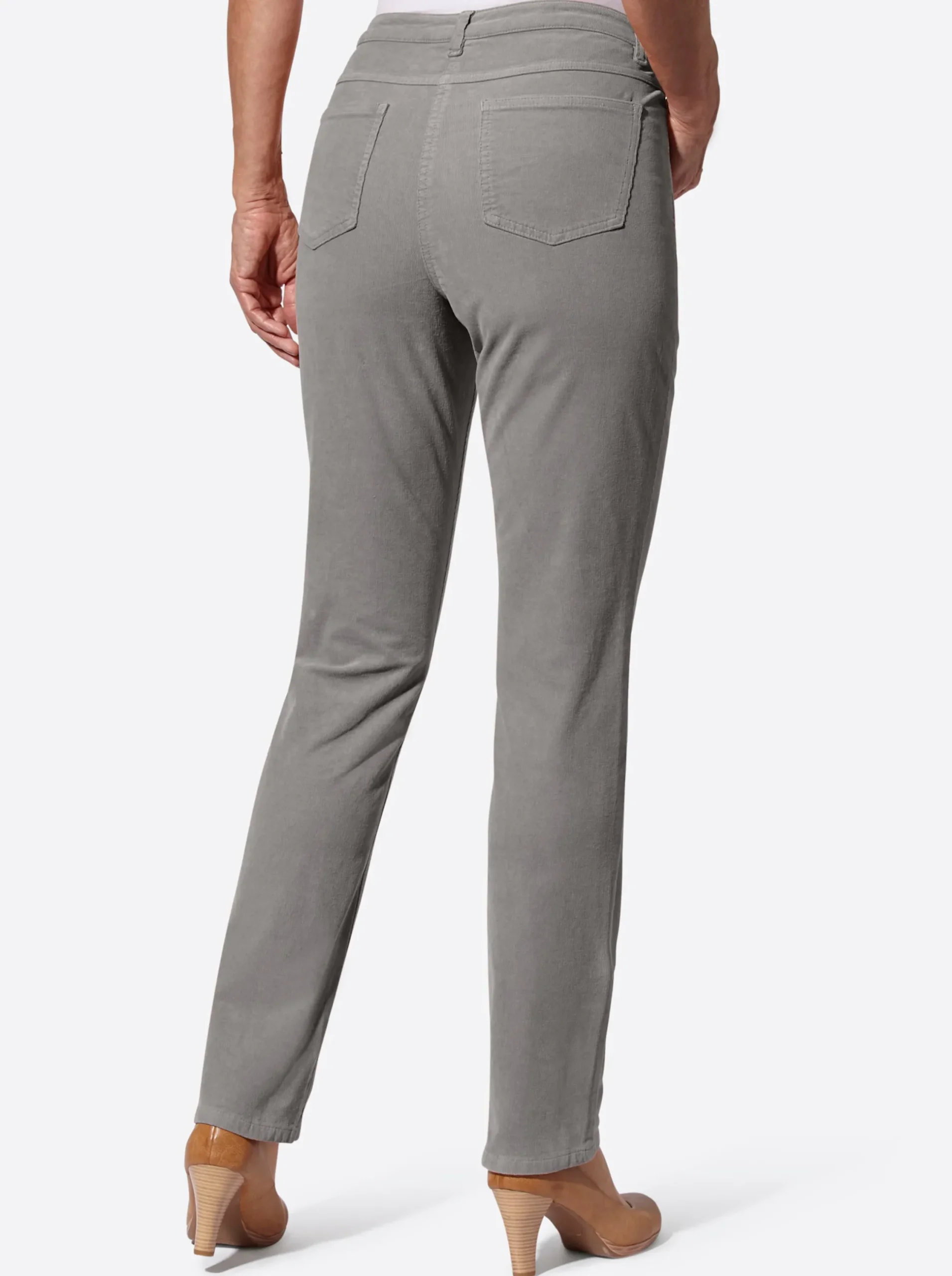 Hosen| Cordhose in Stretch-Qualität grau