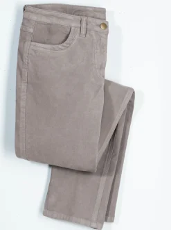 Hosen| Cordhose in Stretch-Qualität grau