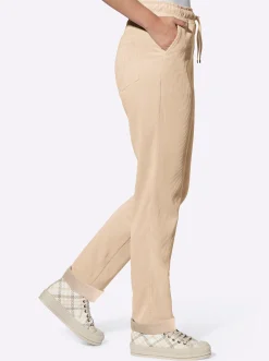 Hosen|heine Cordhose mit Rundum-Dehnbund elfenbein