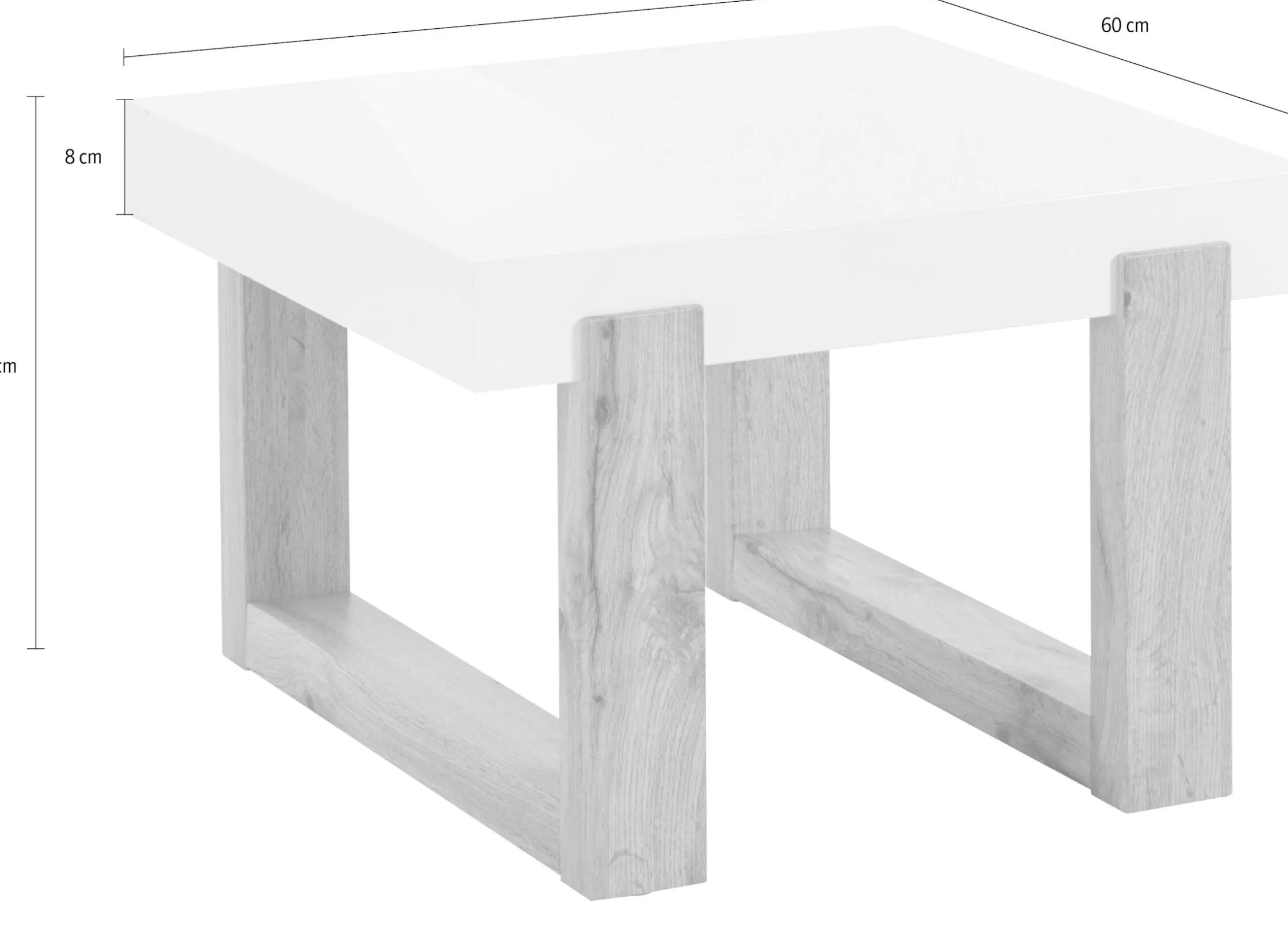 Tische|INOSIGN Couchtisch naturfarben/weiß
