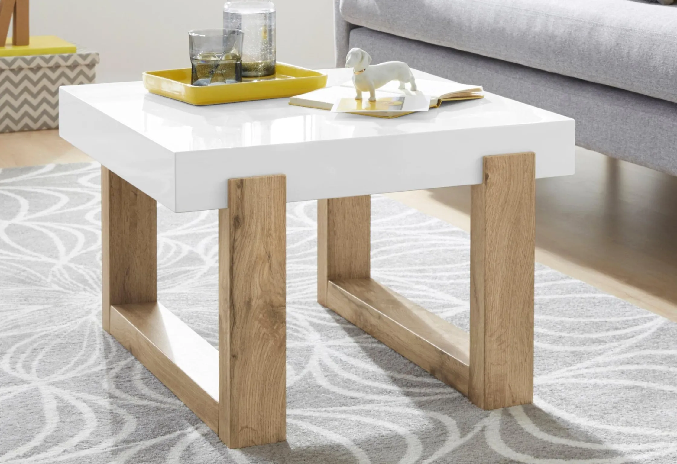 Tische|INOSIGN Couchtisch naturfarben/weiß