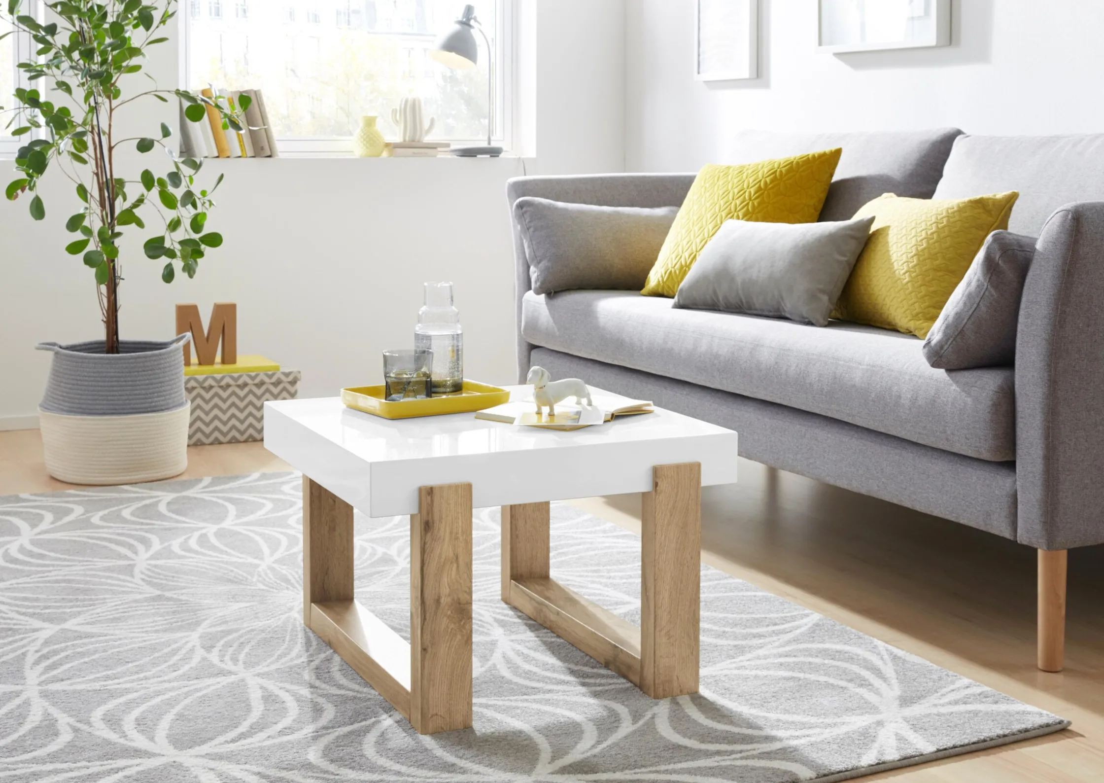 Tische|INOSIGN Couchtisch naturfarben/weiß