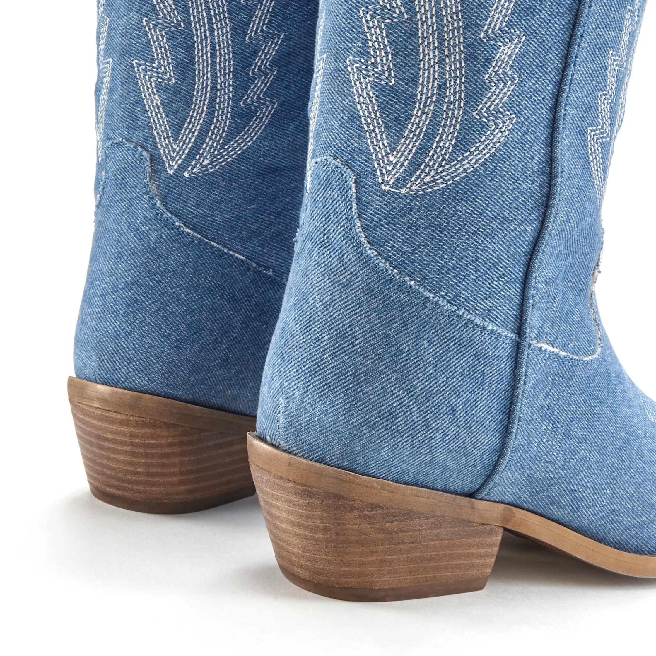 Stiefeletten|Stiefel|LASCANA Cowboy Boots denimblau