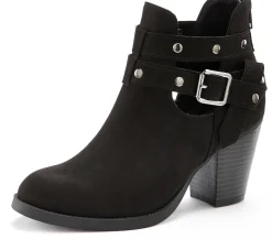 Stiefeletten|Stiefel|LASCANA Cowboy Stiefelette schwarz
