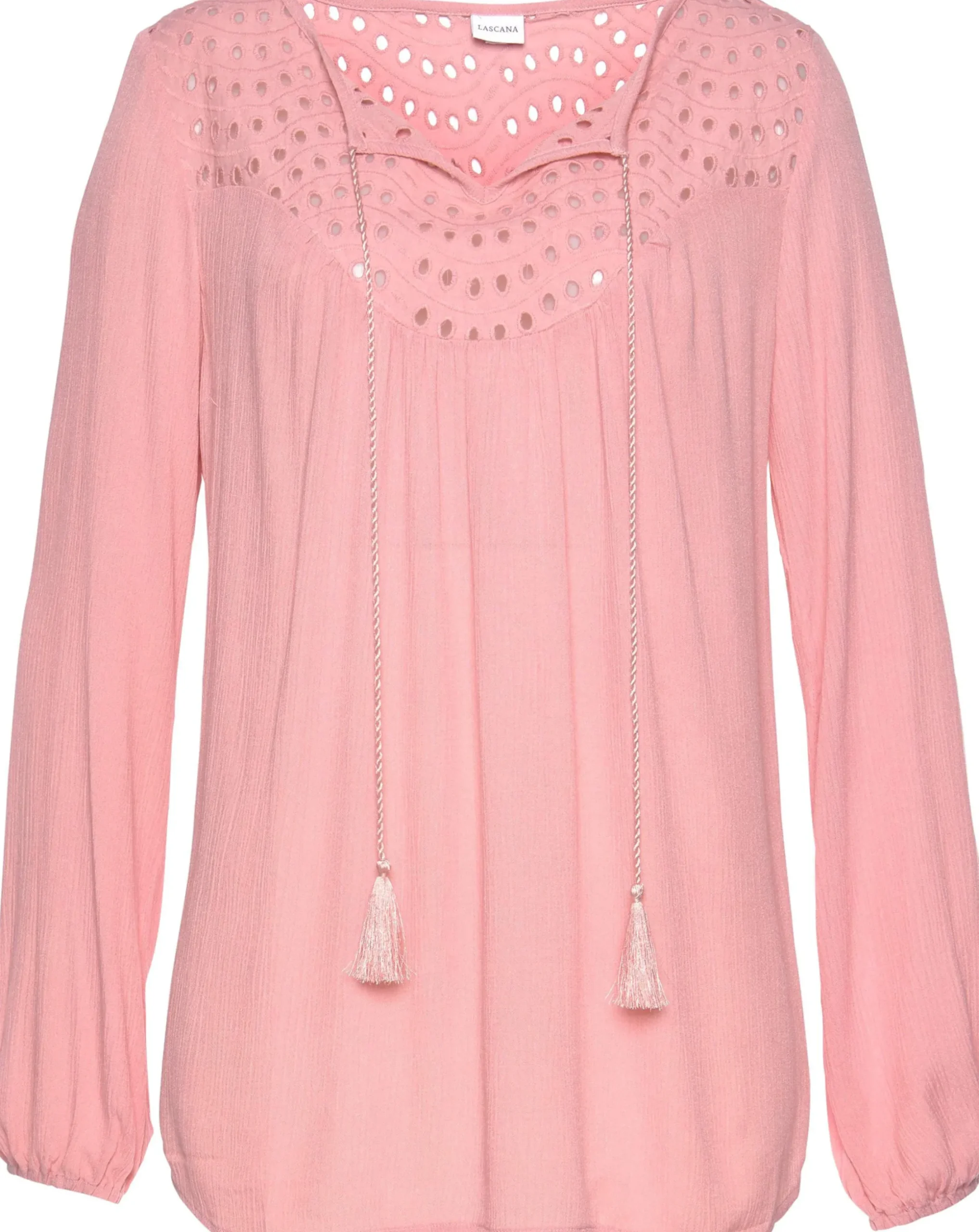 Strandmode|Blusen|LASCANA Crepebluse mauve