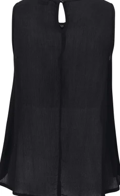 Strandmode|Blusen|Buffalo Crepebluse schwarz