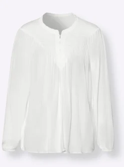 Blusen|heine Crinklebluse ecru