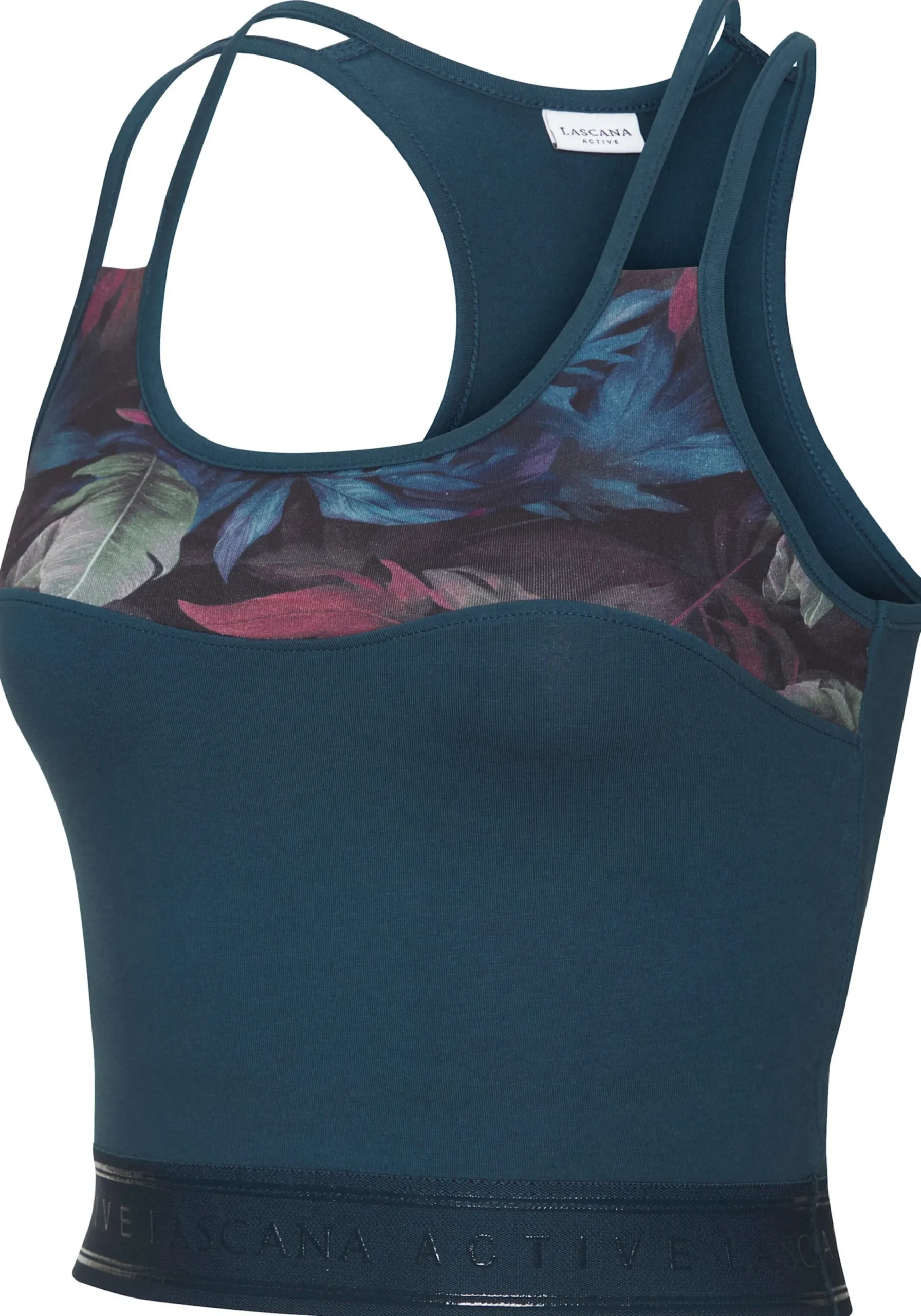 Blusen|LASCANA ACTIVE Crop-Top dunkelblau