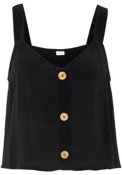 Strandmode|Shirts|Vivance Crop-Top schwarz