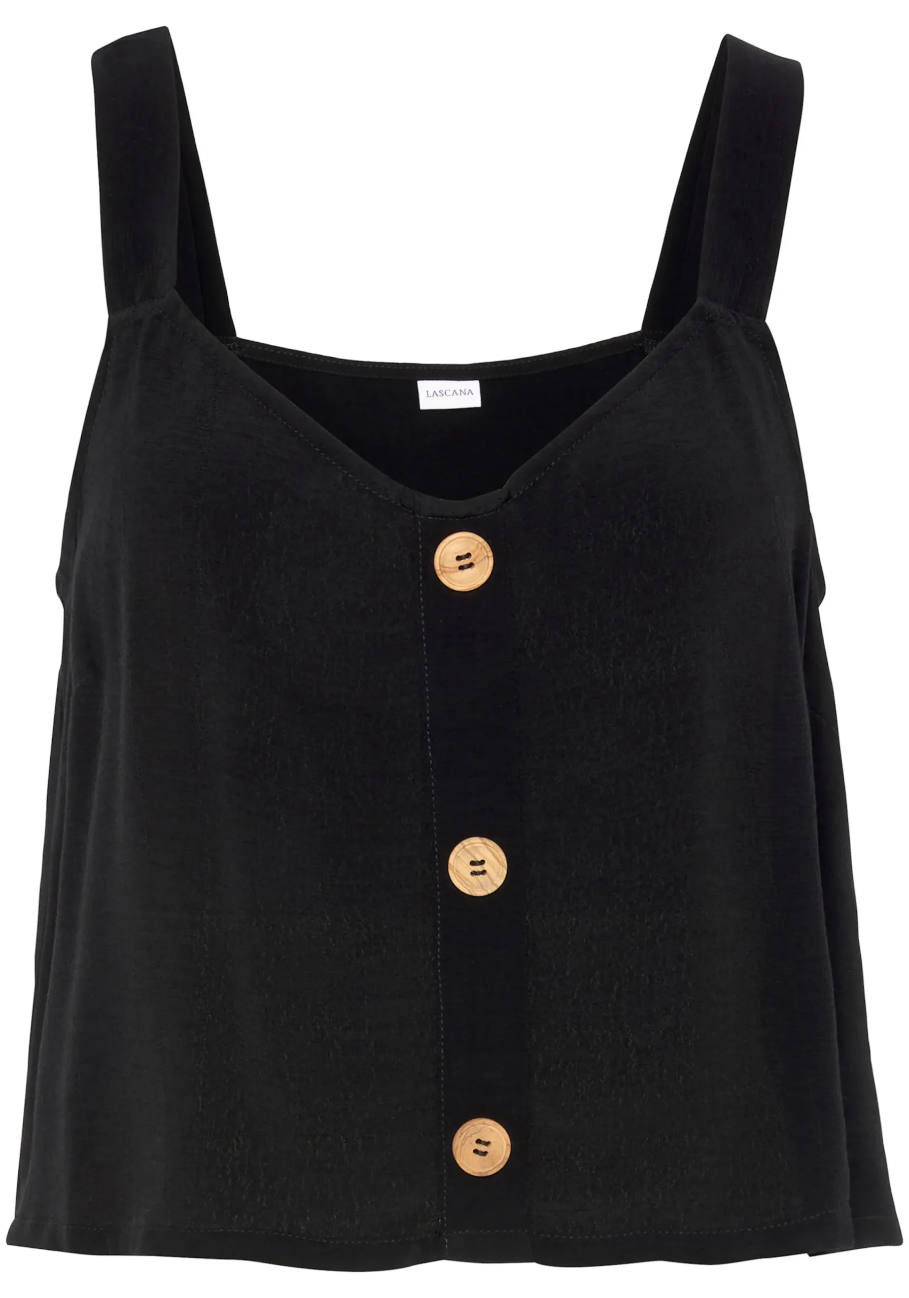 Strandmode|Shirts|Vivance Crop-Top schwarz