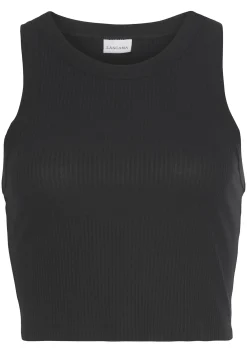 Shirts|LASCANA Crop-Top weiß+schwarz