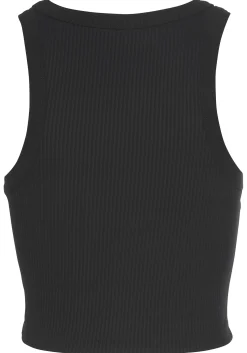 Shirts|LASCANA Crop-Top weiß+schwarz