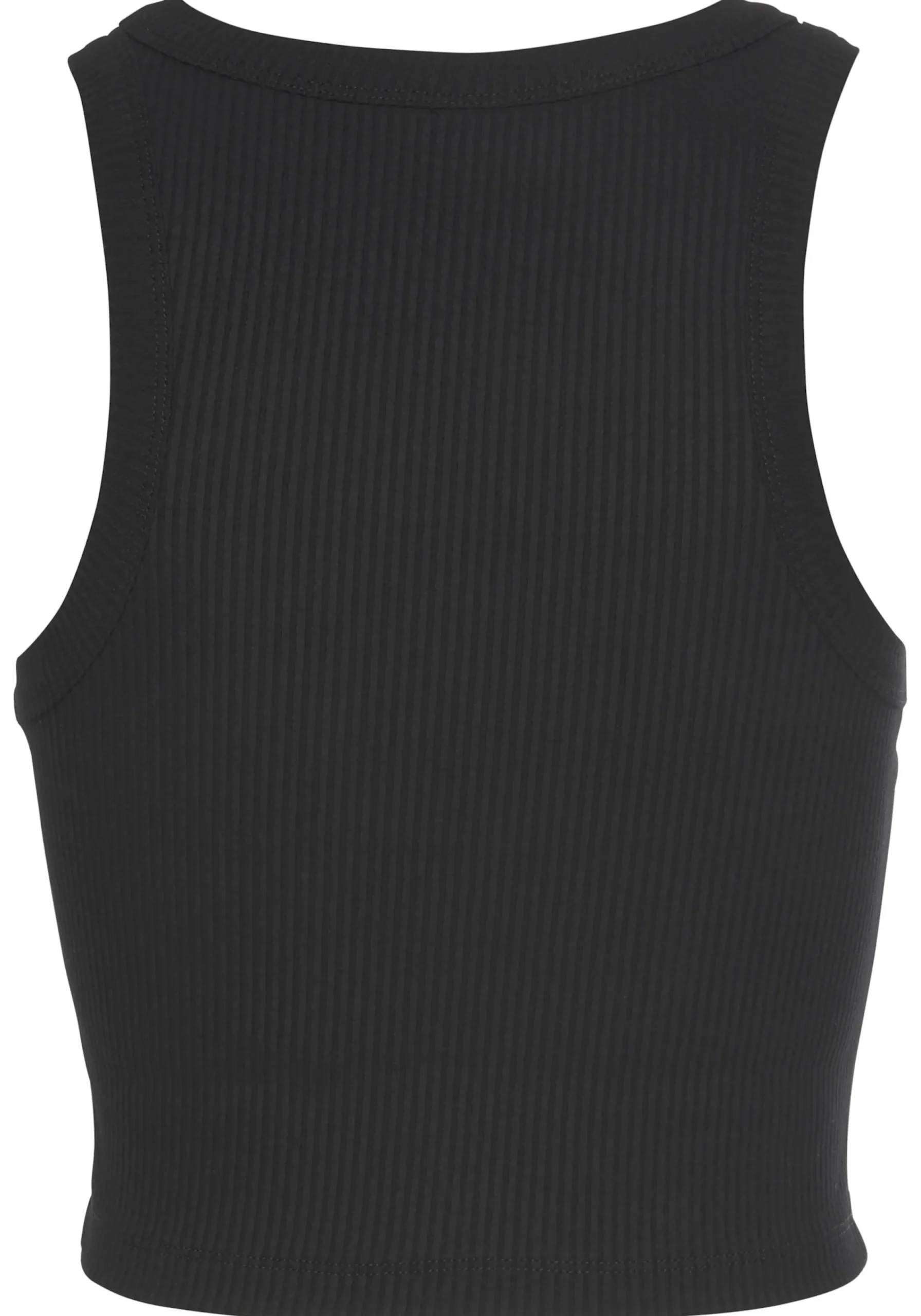 Shirts|LASCANA Crop-Top weiß+schwarz