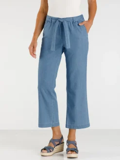 Jeans| Culotte blue-bleached