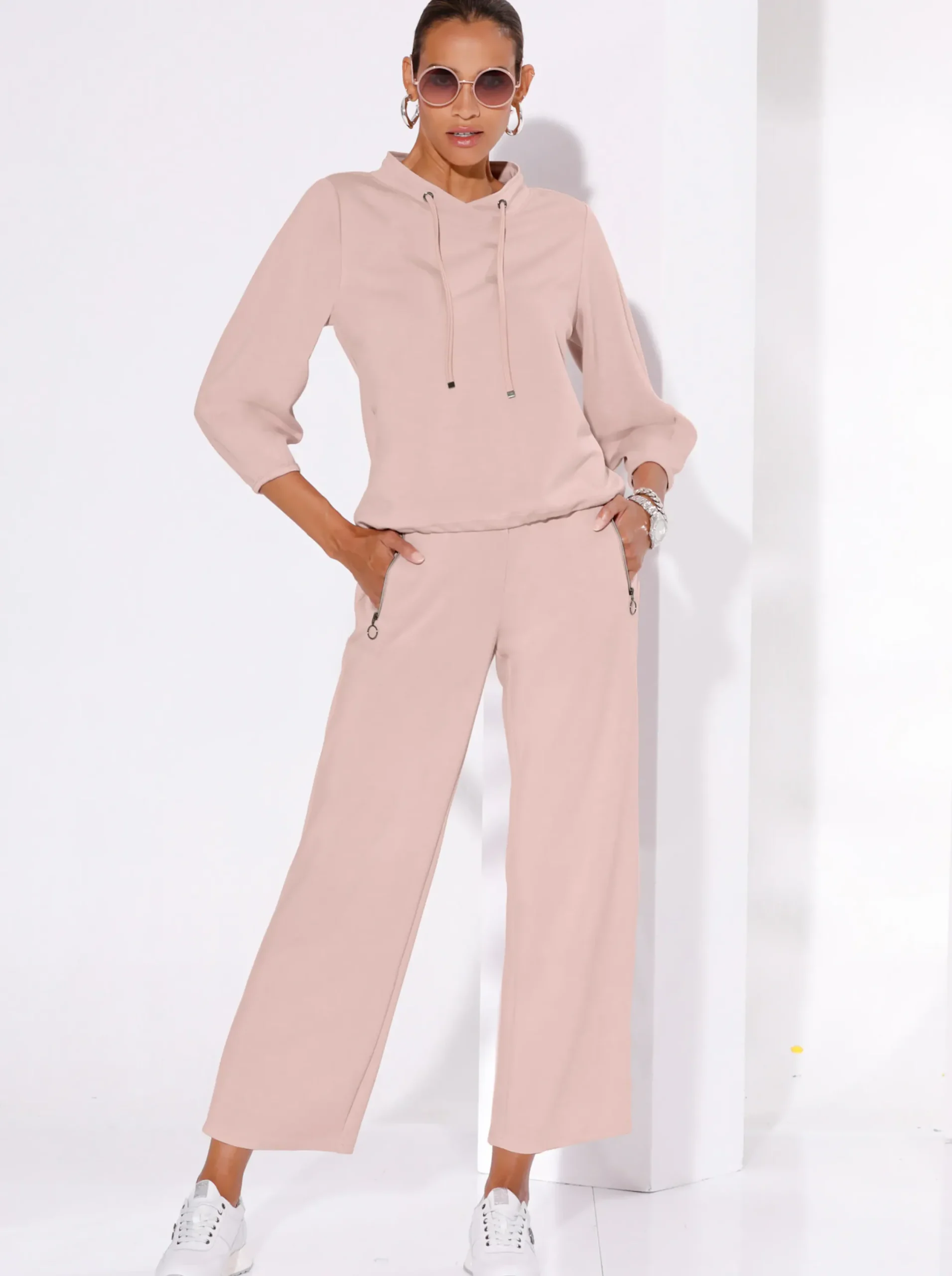 Hosen| Culotte im herrlich weichen Modal-Mix puder