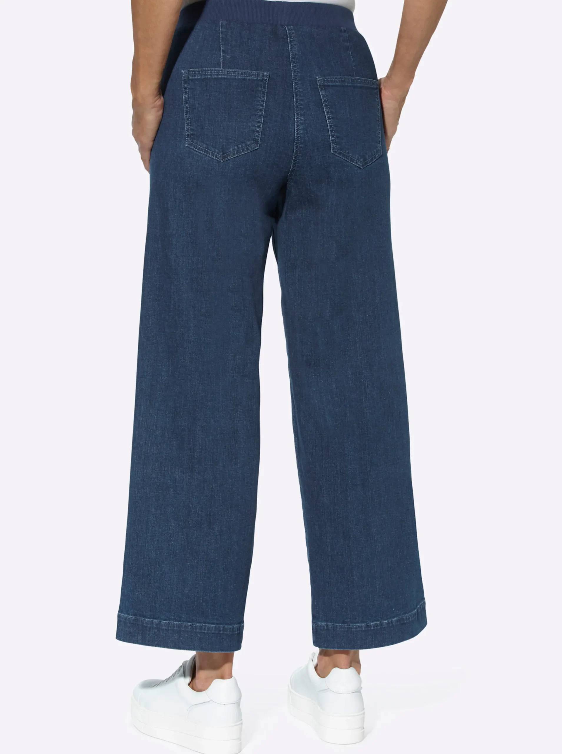 Jeans| Culotte in Schlupfform blue-stone-washed