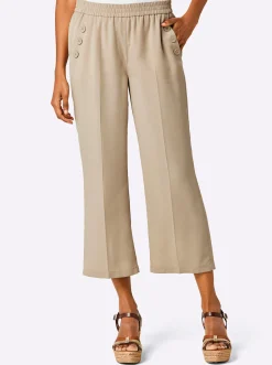 Hosen|Stehmann Comfort line Culotte mit Dehnbund beige