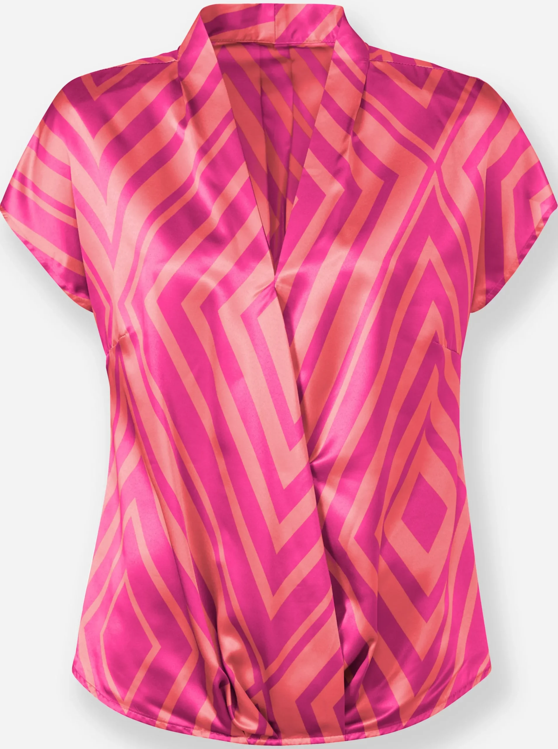 Blusen|heine Druckbluse fuchsia-hummer-bedruckt