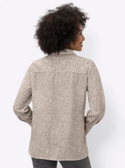 Blusen|heine Druckbluse champagner-beige-bedruckt