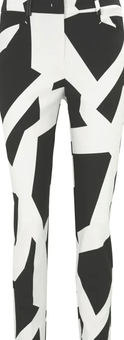 Hosen|heine Druck-Hose schwarz-ecru