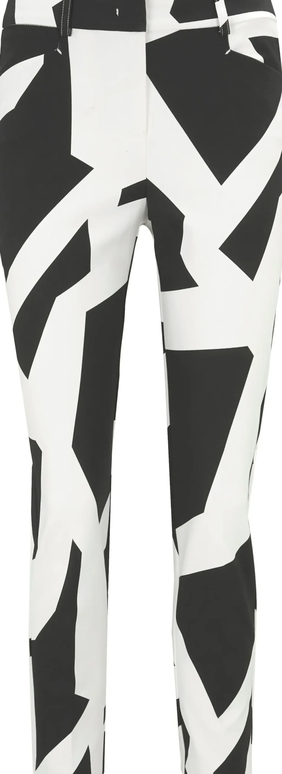Hosen|heine Druck-Hose schwarz-ecru