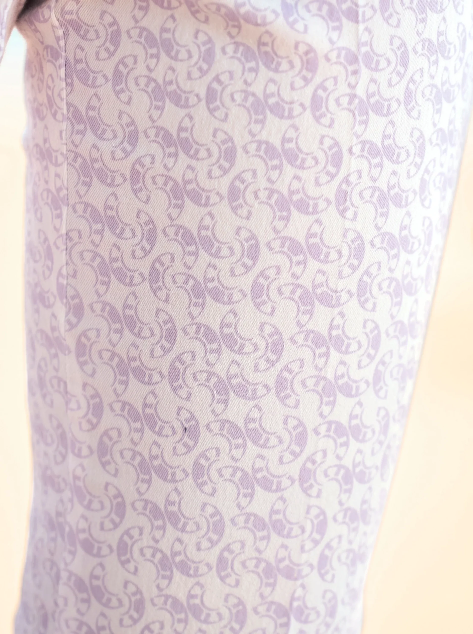 Hosen|heine Druckhose flieder-ecru-bedruckt