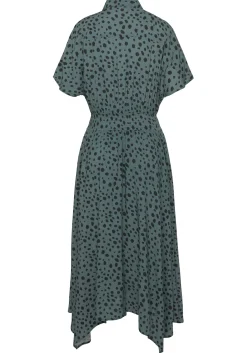 Strandkleider|Kleider|LASCANA Druckkleid grün-schwarzbedruckt