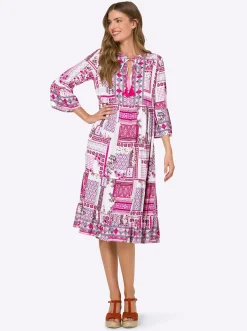Strandkleider|heine Druck-Kleid champagner-pink-bedruckt