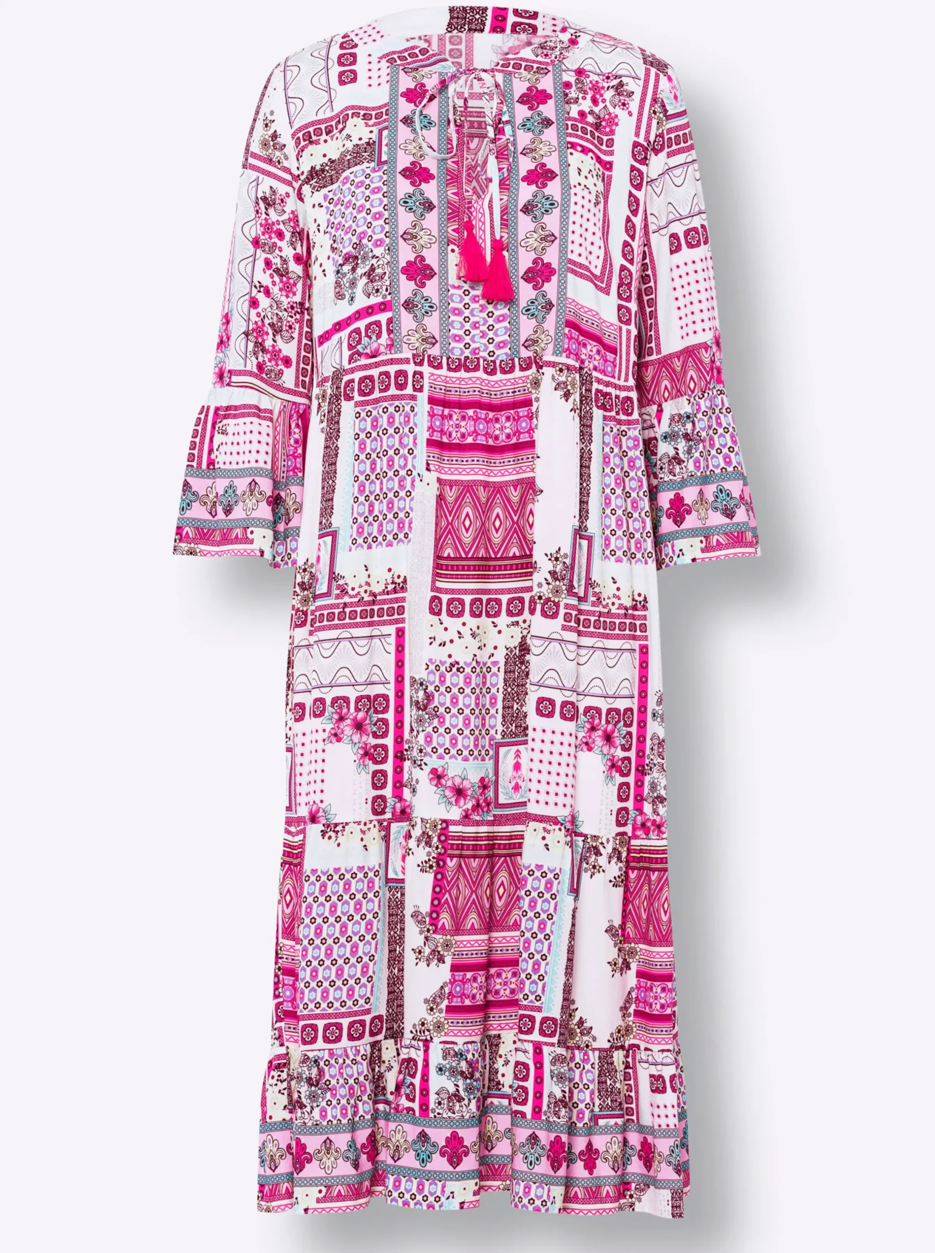 Strandkleider|heine Druck-Kleid champagner-pink-bedruckt