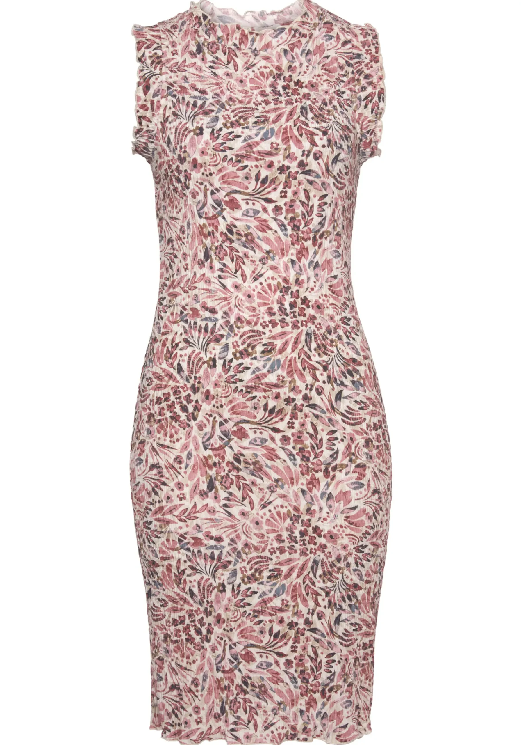 Strandkleider|Kleider|Vivance Druckkleid creme-mauvebedruckt