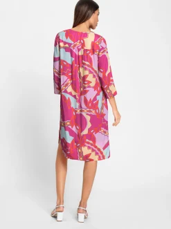 Kleider|heine Druckkleid orange-fuchsia-bedruckt