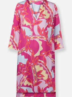 Kleider|heine Druckkleid orange-fuchsia-bedruckt