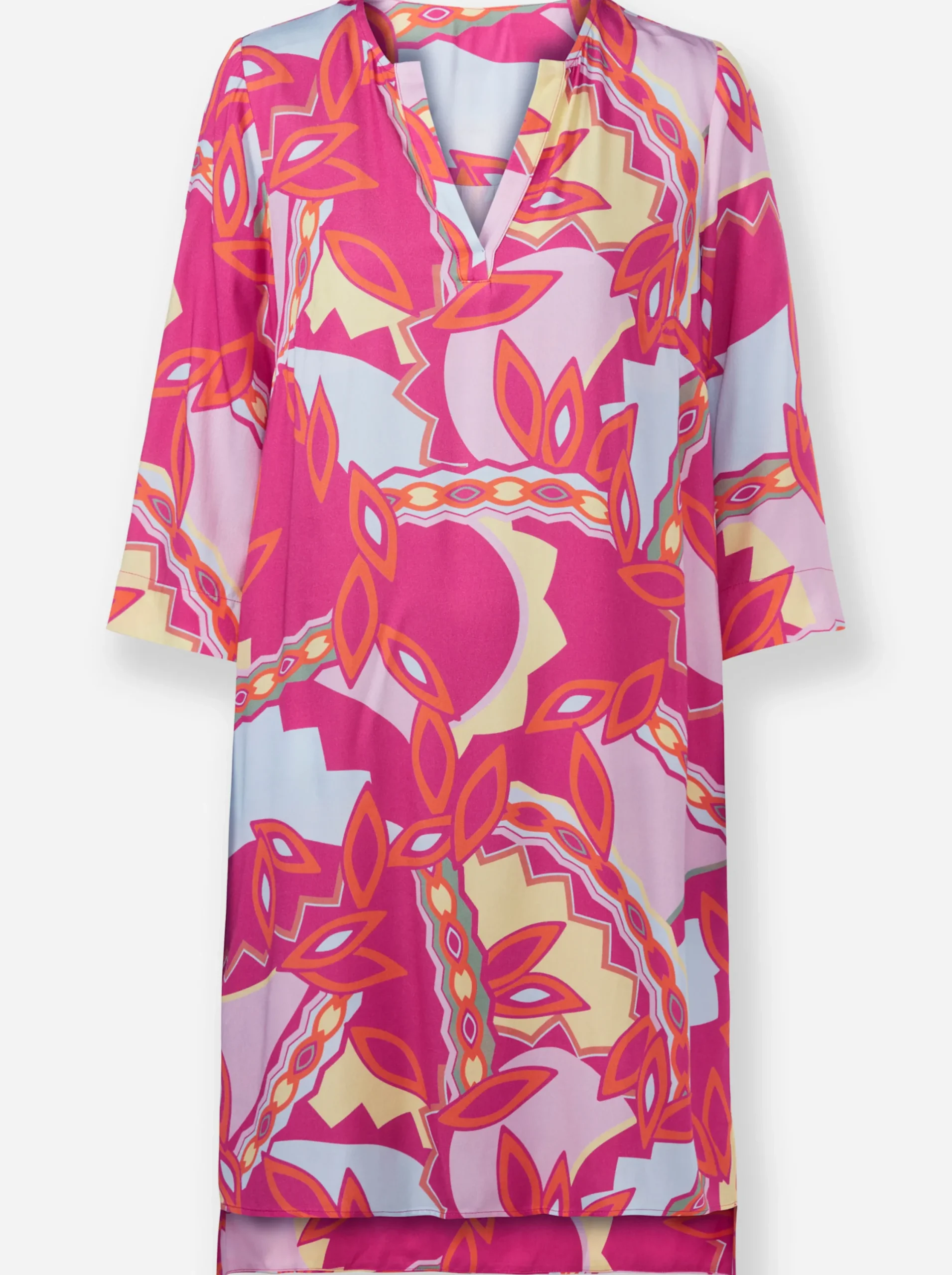 Kleider|heine Druckkleid orange-fuchsia-bedruckt