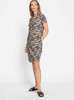 Kleider|heine Druckkleid im Zebra-Stil beige-schwarz-bedruckt