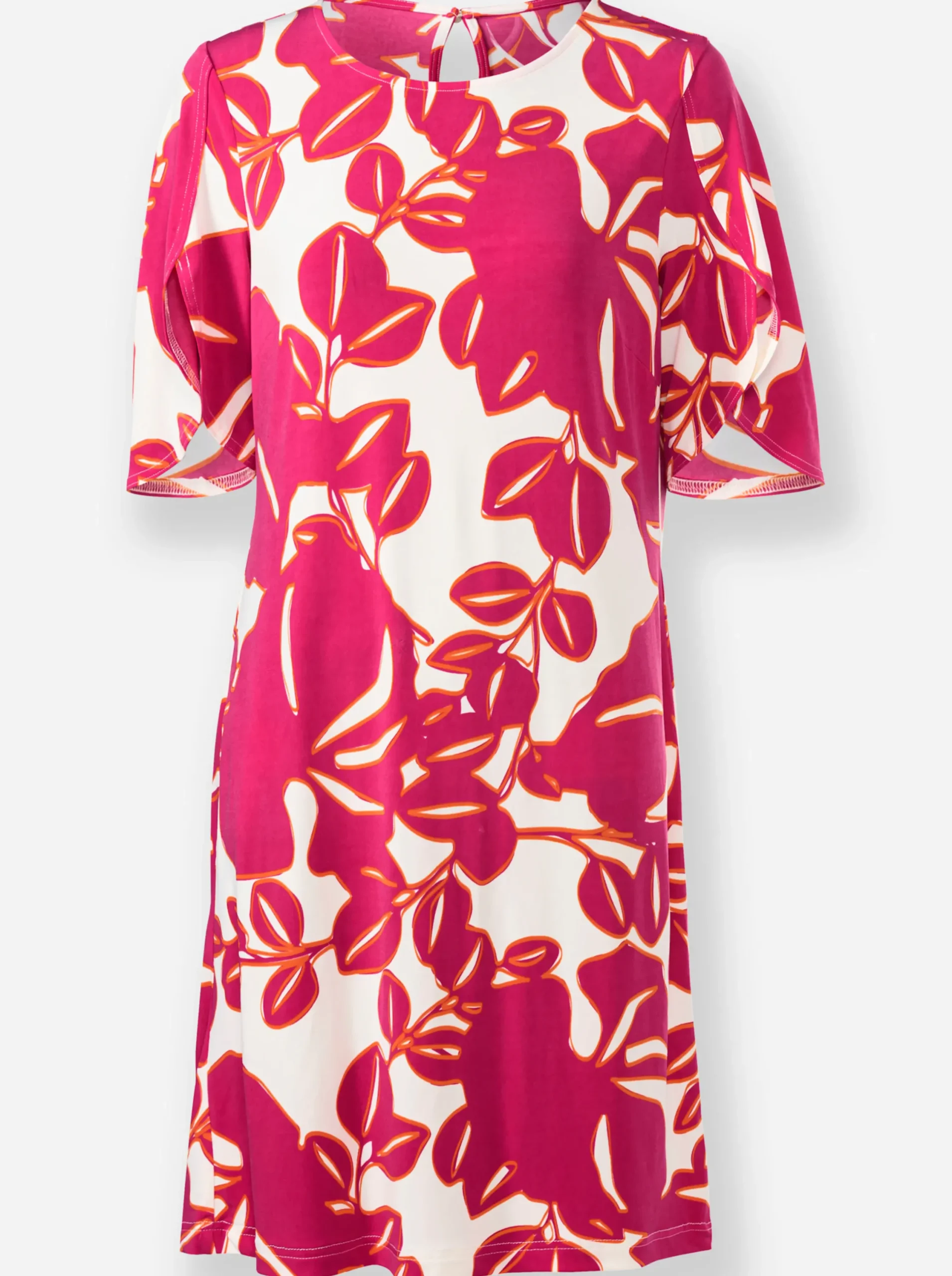 Kleider|heine Druckkleid in Koffer-Qualität champagner-pink-bedruckt