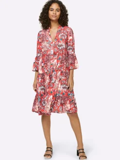 Kleider|heine Druckkleid mit Paisley-Druck hummer-hellrosé-bedruckt