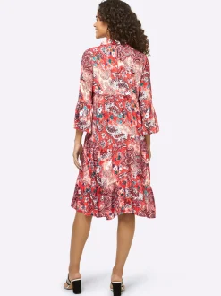 Kleider|heine Druckkleid mit Paisley-Druck hummer-hellrosé-bedruckt