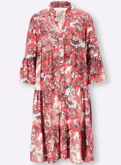 Kleider|heine Druckkleid mit Paisley-Druck hummer-hellrosé-bedruckt