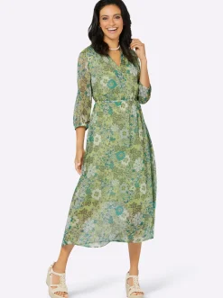 Kleider| Druckkleid mit Viskose-Futter pistazie-mint-bedruckt