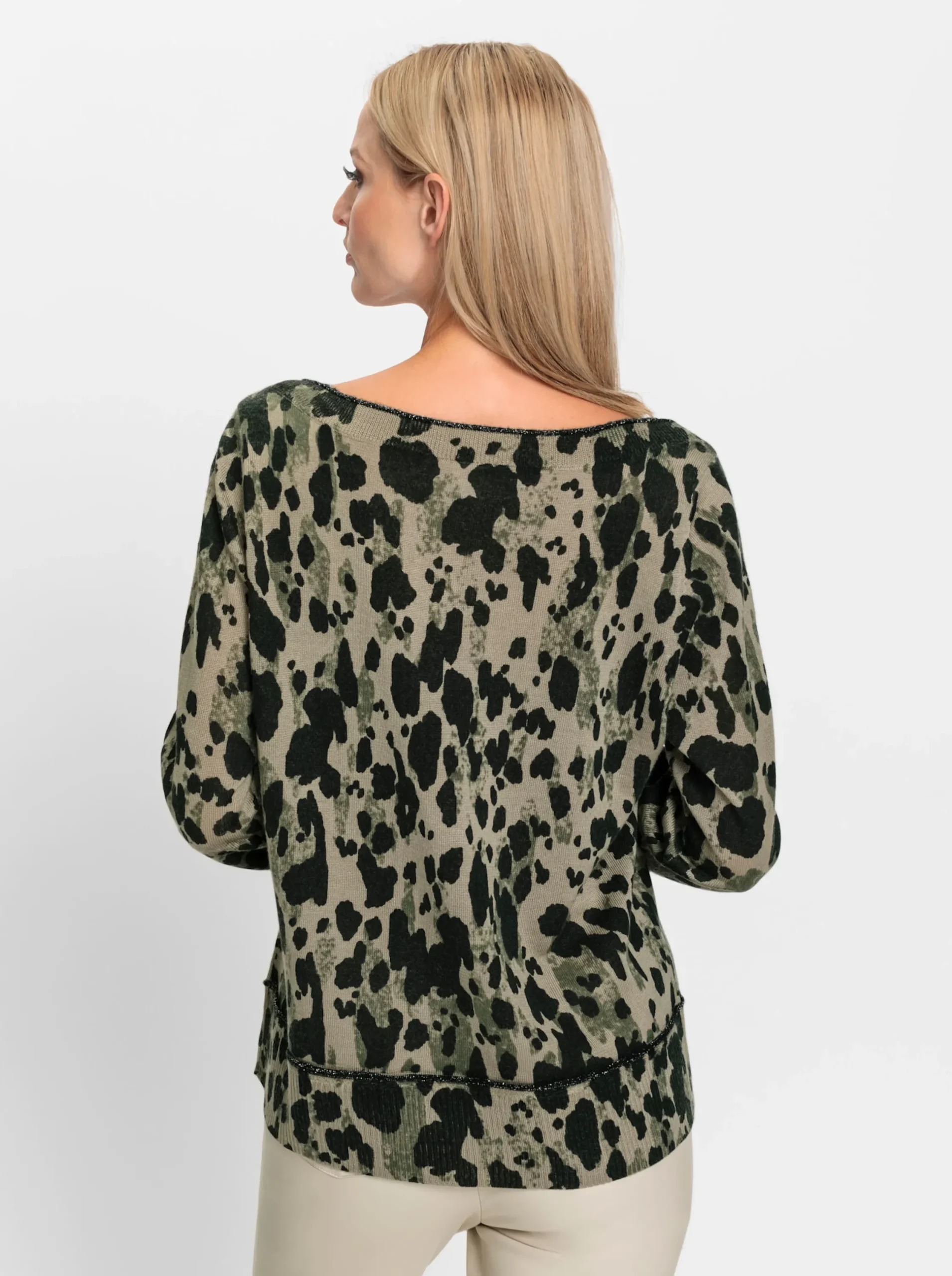 Pullover|heine Druck-Pullover schlamm-schwarz-bedruckt