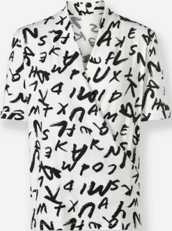 Shirts|heine Druck-Shirt weiß-schwarz-bedruckt