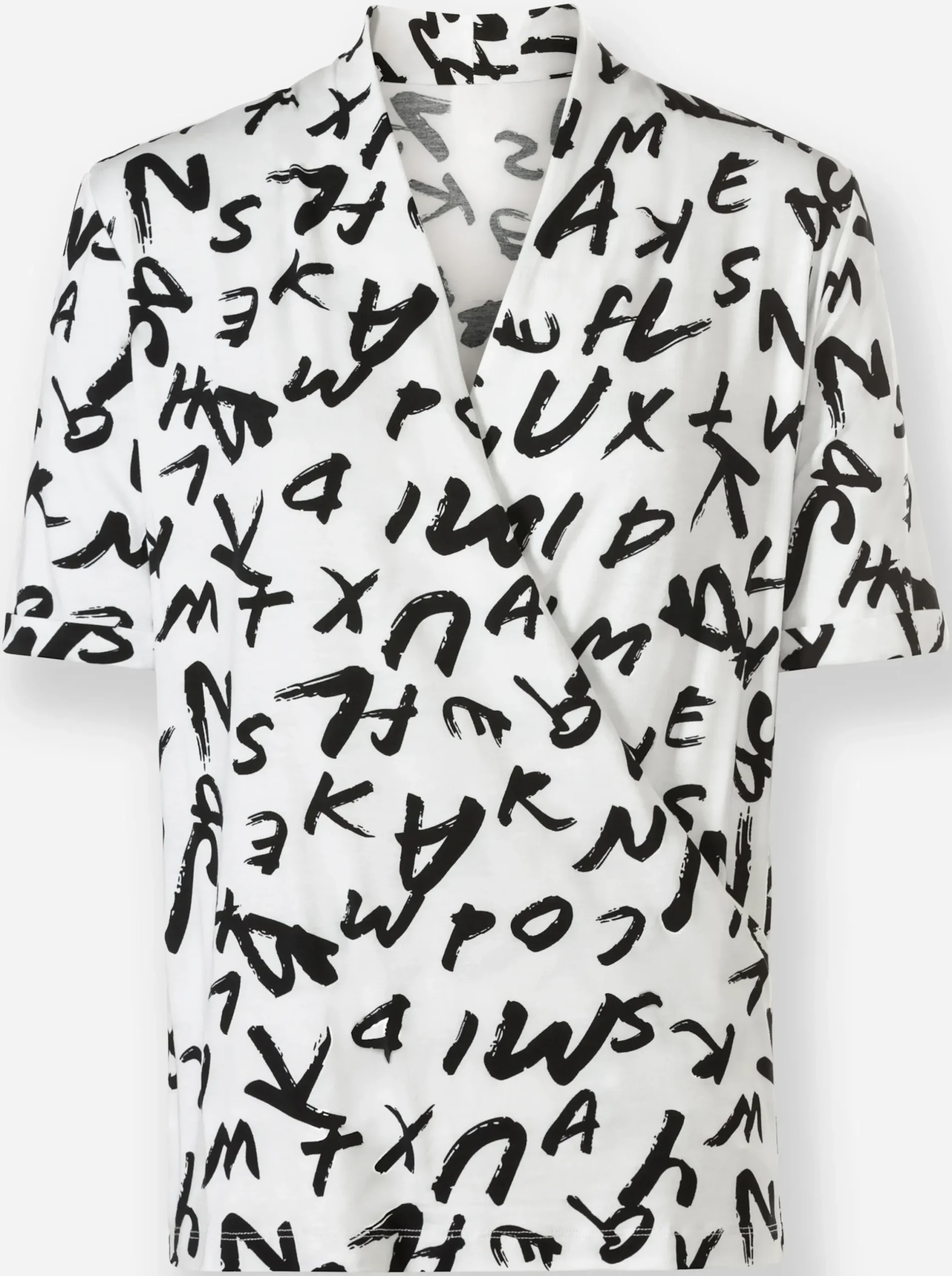 Shirts|heine Druck-Shirt weiß-schwarz-bedruckt