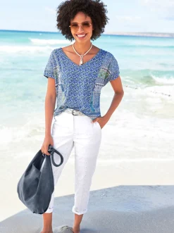 Shirts|heine Druck-Shirt jeansblau-bleu-bedruckt