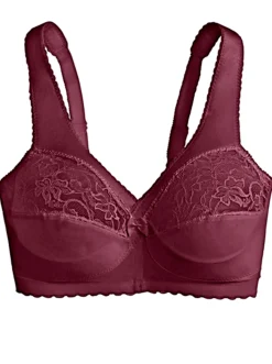 Bhs|Glamorise Entlastungs-BH ohne Bügel bordeaux