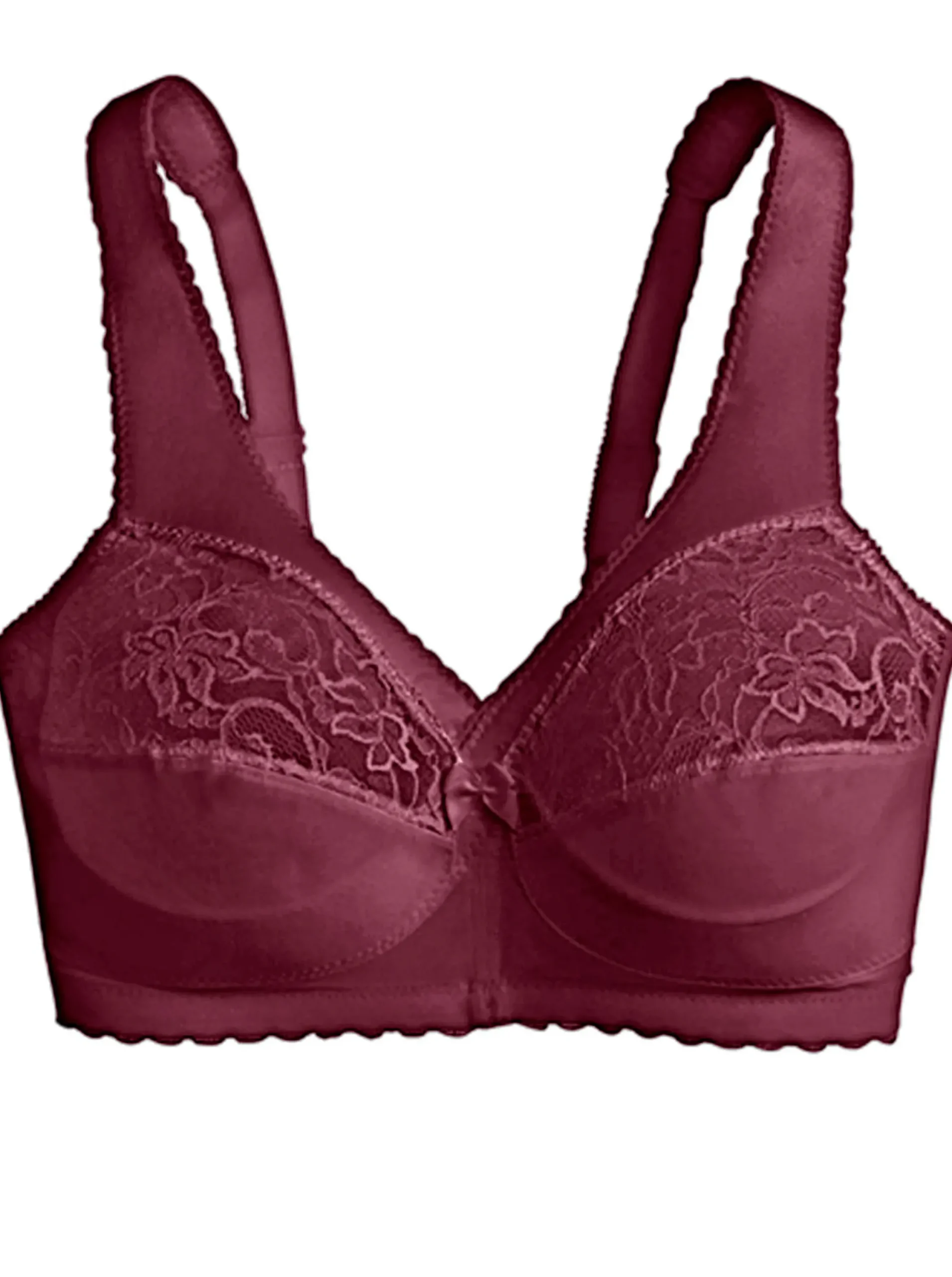 Bhs|Glamorise Entlastungs-BH ohne Bügel bordeaux