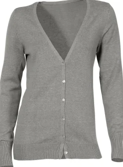 Strickjacken|heine Feinstrickjacke im Cardigan-Style grau-melange